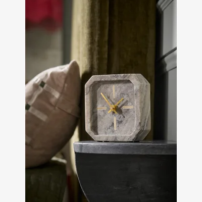 Cox and Cox Square Marble Clock