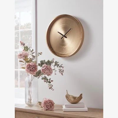 Cox and Cox Brushed Brass Wall Clock