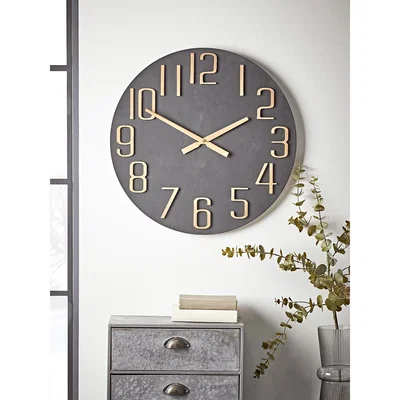 Cox and Cox NEW Black & Brass Clock