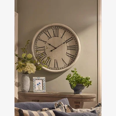 Cox and Cox Whitewashed Embossed Clock