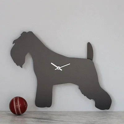 Cuckooland Wagging Tail Miniature Schnauzer Clock