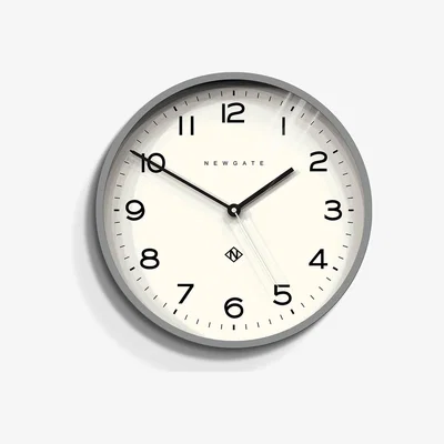 Cuckooland Newgate Number Three Echo Wall Clock - Posh Grey