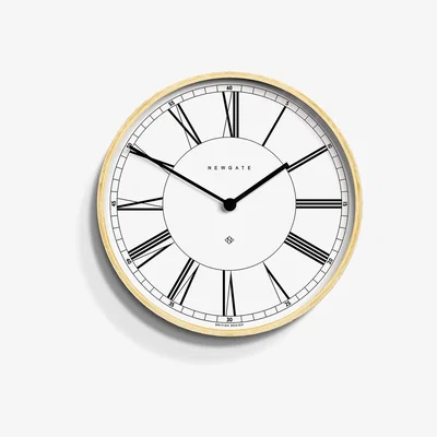 Cuckooland Newgate Mr Architect Wall Clock - Plywood & White