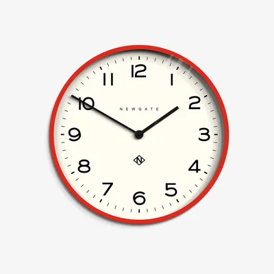 The Conran Shop Number One Echo Wall Clock Fire Engine Red