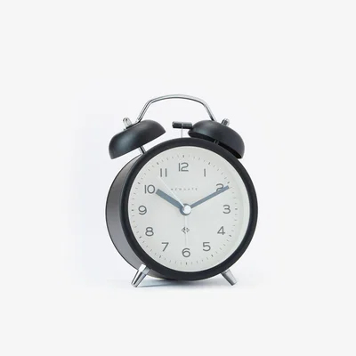 The Conran Shop Charlie Bell Bedside Alarm Clock in Black By The Conran Shop