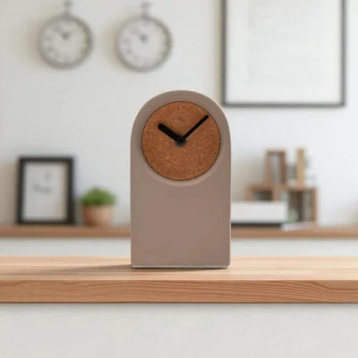 Dunelm Interval Porcelain & Cork Arched Desk Clock