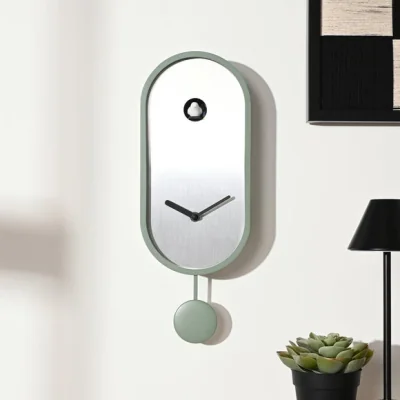 Dunelm Interval Mid-Century Cuckoo Wall Clock With Pendulum