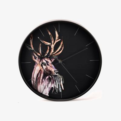 Dunelm Meg Hawkins Stag Wall Clock Black