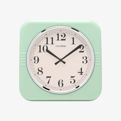Dunelm Hometime Retro Square Metal Wall Clock