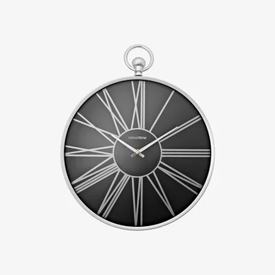 Dunelm Hometime Pocket Watch Aluminium Round Wall Clock