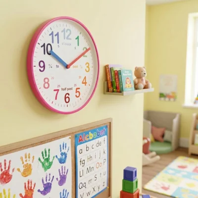 Dunelm Acctim Wickford Time Teaching Kids Wall Clock