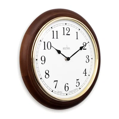 Dunelm Acctim Winchester Wall Clock Dark Wood (Brown)