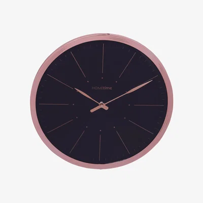 Dunelm Hometime Black & Rose Gold Baton Wall Clock