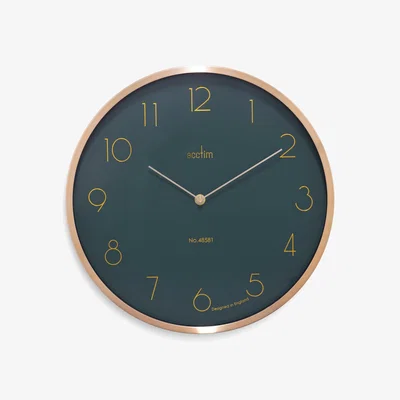 Dunelm Acctim Maddison Green Wall Clock Green
