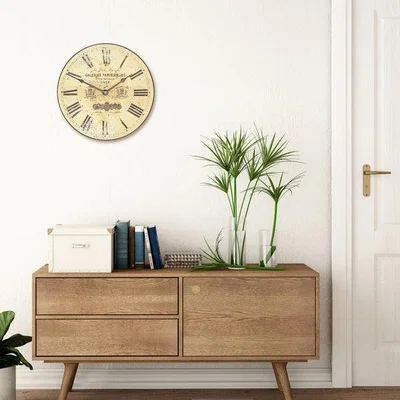 Dunelm Parchment Coloured Antique Dial Wall Clock