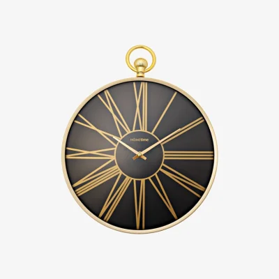 Dunelm Hometime Pocket Watch Aluminium Round Wall Clock