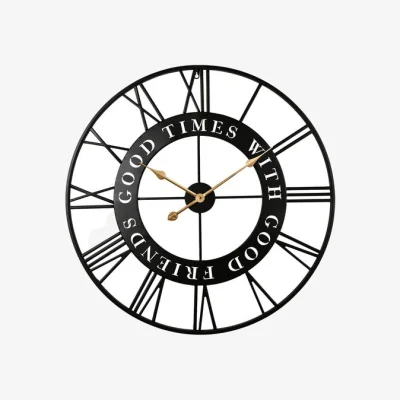 Dunelm Hometime Good Times Round Skeleton Wall Clock