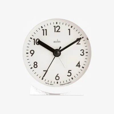 Dunelm Acctim Gaby Small Alarm Clock White