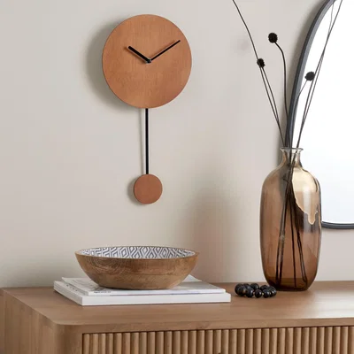 Dunelm Natural Pendulum Clock Natural