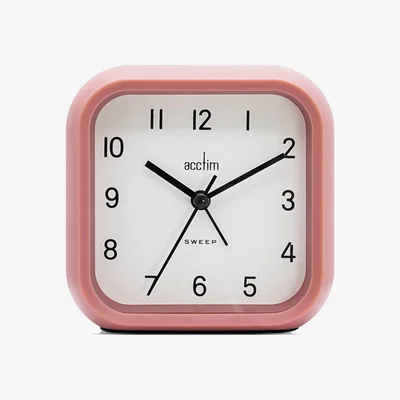 Dunelm Acctim Carter Superbrite Alarm Clock Coral