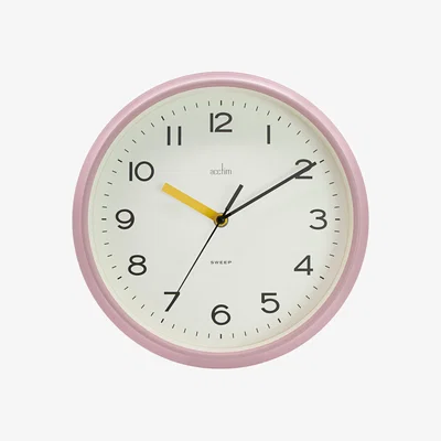 Dunelm Acctim Rhea Wall Clock Dusty Rose
