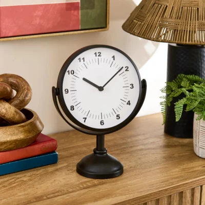 Dunelm Salvage Yard Round Mantel Clock