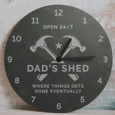 Dunelm Personalised Tools Slate Clock