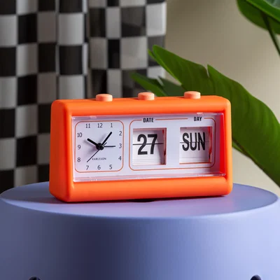 Dunelm Karlsson Date Flip Rubberised Alarm Clock