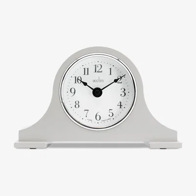 Dunelm Acctim Harston Mantel Clock Light Grey