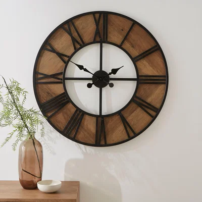 Dunelm Fulton Skeleton Clock 76cm Black