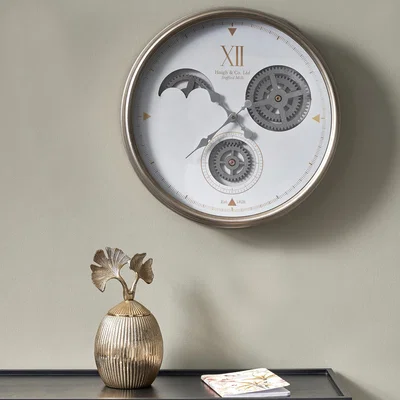Dunelm Metal Cog Wall Clock