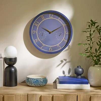 Dunelm Barometer Indoor Outdoor Round Wall Clock