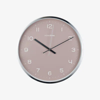 Dunelm Hometime Silver & Blush Wall Clock