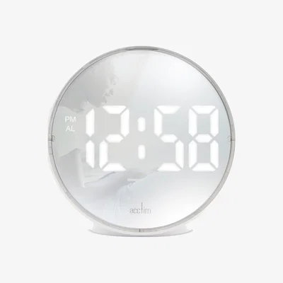 Dunelm Acctim Il Giro Digital Alarm Clock White