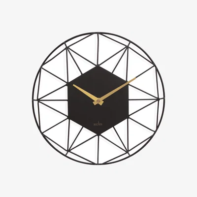 Dunelm Acctim Alva Quartz Wall Clock Black