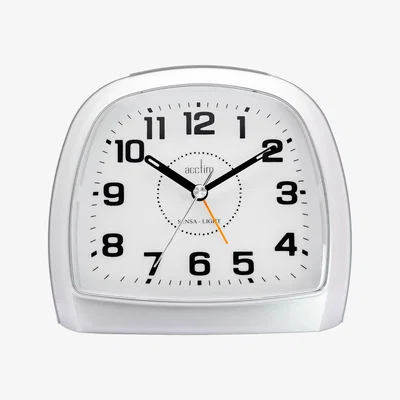 Dunelm Acctim SensaLight Three Analogue Smartlite White Alarm Clock Silver
