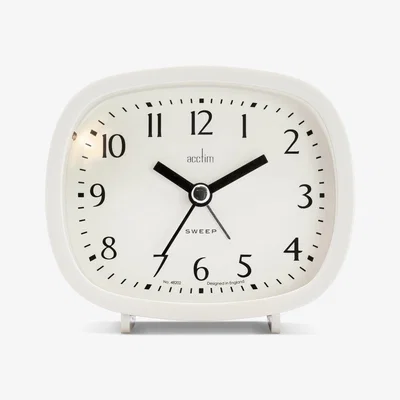Dunelm Acctim Hilda Alarm Clock White