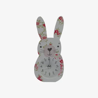 Dunelm Katy Rabbit Clock Pink