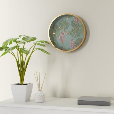 Dunelm Equatorial Leaf 30cm Wall Clock MultiColoured