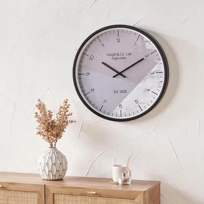 Dunelm Geometric Marble Print Wall Clock