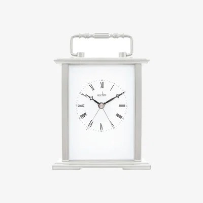 Dunelm Acctim Gainsborough Mantel Clock Silver