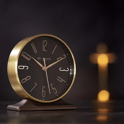 Dunelm Widdop Black & Gold Mantel Alarm Clock