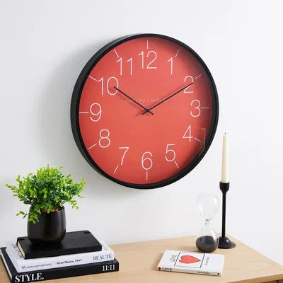 Dunelm Modern Wall Clock 48cm Tigerlily