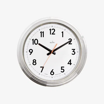 Dunelm Acctim Clayton Wall Clock Chrome