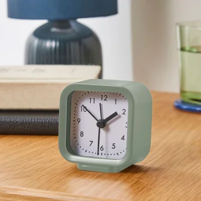 Dunelm Square Analogue Alarm Clock