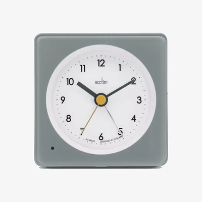 Dunelm Acctim Barber Alarm Clock Pigeon Grey
