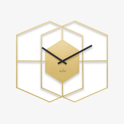 Dunelm Acctim Addison Large Quartz Wall Clock Brass