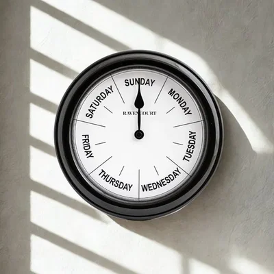 Dunelm Ravencourt Days Of The Week Wall Clock