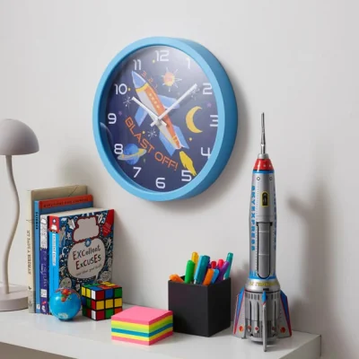 Dunelm Space Blast Off Round Wall Clock