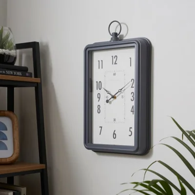 Dunelm Vintage Pocket Watch Rectangle Indoor Outdoor Wall Clock